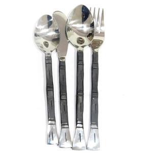 Juego de cubiertos de plata y acero inoxidable, cuchillo, tenedor, cuchara, juego de cubiertos de latón y acero, precio al por mayor en acero inoxidable - Product Image 6