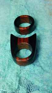 Usine mode incrusté bois autocollant large 6/8mm unisexe Couple bois Grain tungstène anneau étanche - Product Image 2