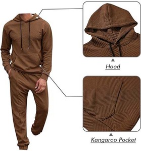 Unisexe pas cher prix haute qualité vêtements de sport de marque mode de plein air lavage à l'acide imprimé respirant Streetwear 100% coton survêtement - Product Image 4