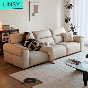 Linsy โซฟาหนัง3ที่นั่ง, BS539-A ทรายสีอบอุ่นสำหรับห้องนั่งเล่น - Product Image 5