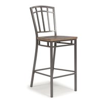 Tabouret de bar de luxe imperméable avec assise rembourrée et pieds métalliques élégants pour comptoir de cuisine extérieur