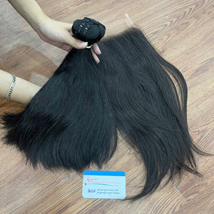 ¡PRODUCTO NUEVO! Extensiones de cabello humano vietnamita Extensiones de cabello de trama recta natural Extensiones de cabello dibujado Doble - Product Image 4