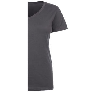 T-shirt personnalisé pour femme, col rond, manches courtes, couleur unie, respirant, tissu en polaire biologique écologique, marron, tout - Product Image 5