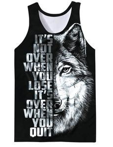 <b>Mens</b> 3D Print Tank Top 100 % Cotton Breathable Sleeveless Shirt For Gym Training Workout Fitness Casual Summer Wear Plus Size - Product Image 5