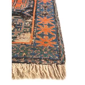 Alfombra de Lana Estilo Kilim Nayaab Azul, 9x12, Gran Tamaño, Hecha a Mano, 10mm de Grosor, Rectangular, Geométrica, para Entrada del Hogar-PAEM-1435 - Product Image 4