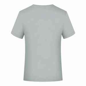 Camiseta de manga corta con cuello redondo liso resistente personalizada para mujer y hombre - Product Image 5