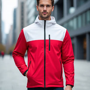 Ropa de entrenamiento para hombre, chaqueta de carcasa blanda, informal, de manga larga, con cremallera completa, chaquetas de senderismo, chaquetas de senderismo SoftShell ajustadas para hombre - Product Image 6