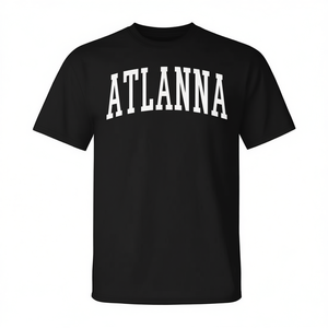T-shirt Promozionale Unisex per Adulti a Manica Corta Girocollo con Stampa Serigrafica - Atlanna Atlanta Pronunciation - Product Image 3