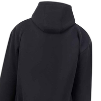 Sudadera con capucha y cremallera negra de primera calidad para hombres y mujeres, chaqueta polar de algodón Unisex con cremallera completa 100%, logotipo personalizado, ropa de calle de invierno OEM