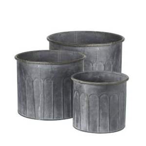 Macetas de metal galvanizadas con forma personalizada, cubos de granja, maceta de flores de metal de hierro galvanizado de metal rústico para el jardín del hogar - Product Image 2