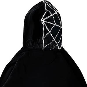 Dernier design de vêtements de rue en gros pour hommes, sweats à capuche en coton 100% avec strass, fabriqués au Pakistan, respirants, légers, de haute qualité - Product Image 6