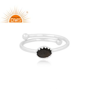 Best Selling 925 Sterling Silver Natural Gold Sheen <b>Obsidian</b> Gemstone Ring Custom <b>Jewelry</b> For Women Gift For Her - Product Image 3