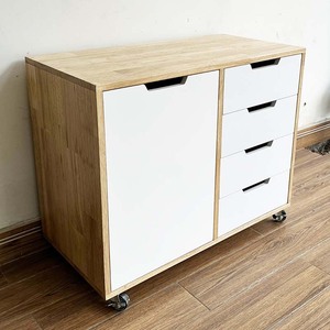 Armoire de classement mobile en bois au design minimaliste pour bureau et atelier - Product Image 3