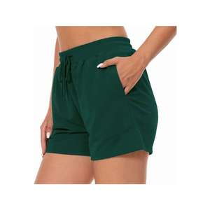 Shorts décontractés les plus tendance pour femmes, vêtements de sport pour femmes, shorts de sport gris foncé, couleur unie, shorts pour femmes - Product Image 6