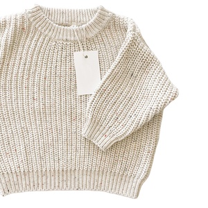 Áo len trẻ em mùa đông 2025, chất liệu cotton dệt kim dày dặn, kiểu dáng rộng, họa tiết chấm bi, áo len chui đầu cho bé - Product Image 1