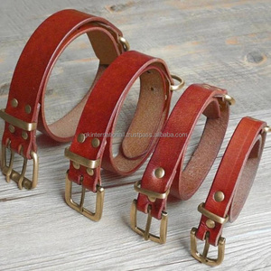 Thick Durable Luxury Genuine Leather Dog Collar With Heavy Duty Brass Plated Buckle D <b>Ring</b> & Keeper High Quality Pet Accessories - Product Image 4
