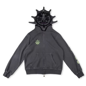 Sweat à capuche de haute qualité pour homme avec un imprimé en relief offrant un design texturé audacieux et une sensation douce et lourde pour des tenues tendance - Product Image 1