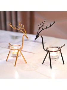 Candelabro de Metal Elegante de Primera Calidad con Diseño Floral, Candelabro de Hierro Forjado de Doble Cabeza, Centro de Mesa para Bodas, Decoración Moderna para Mesa del Hogar - Product Image 3