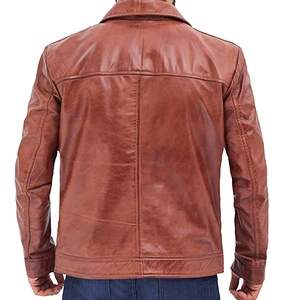 Chaqueta de Cuero para Hombre de Alta Calidad, Personalizada, al por Mayor, para Invierno, Chaqueta de Motociclista para Hombre - Product Image 3