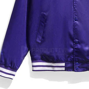 Veste en satin de couleur personnalisée pour hommes, vêtements coupe-vent tendance pour l'hiver - Product Image 5