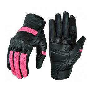Gants de moto respirants de qualité à doigts entiers pour hommes / Gants de moto de course en cuir avec logo personnalisé - Product Image 2