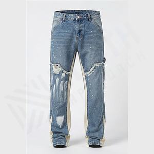 Pantalones Vaqueros de Mezclilla para Hombre 2025, Pantalones Ajustados, Vaqueros Ajustados para Hombre, Venta al por Mayor de Fábrica, Transpirables, Rectos, Servicio OEM - Product Image 1