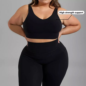 Personalizado 5XL transpirable ligero impermeable entrenamiento Yoga desgaste conjunto para mujeres más tamaño Fitness - Product Image 3