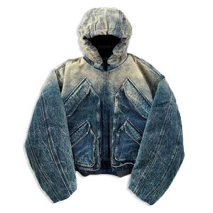 แจ็กเก็ตยีนส์มีฮู้ดสำหรับผู้ชายเสื้อแจ็คเก็ตลำลองแบบขยายได้หลายสีสำหรับฤดูใบไม้ร่วง - Product Image 3