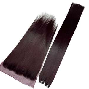 Extensions de cheveux humains vierges vietnamiens, couleur naturelle personnalisée, lisses, en vrac, vente en gros, usine d'extensions de cheveux humains, SOLDES - Product Image 1