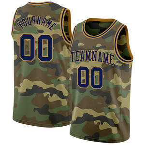 Maillots de sport respirants pour hommes, camouflage, sublimation, nom de l'équipe/n°, maillot de basket-ball - Product Image 6