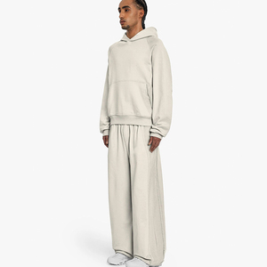 ขนแกะขนาดใหญ่สำหรับผู้ชาย Hoodie-370/430/550ก. เป็นมิตรกับสิ่งแวดล้อมกำหนดสีและโลโก้ได้ตามต้องการฤดูใบไม้ร่วง - Product Image 4