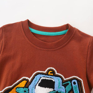 Sweat-shirt respirant en coton imprimé personnalisé pour enfants filles unies pull-over style chaud tricoté tissu sweat-shirt à capuche - Product Image 4