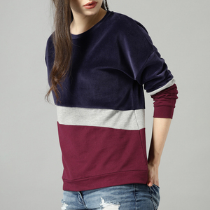 Sweat-shirt d'hiver personnalisé pour femme, col rond, avec logo frontal, couleur unie, en tissu polyester/coton, pour usage décontracté, vente en gros - Product Image 6