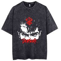 T-shirt en jean personnalisé unisexe coupe ample finition vintage 100 % coton pour homme, écologique, respirant, style hip-hop, faible MOQ - 100+
