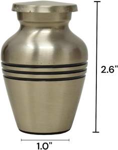 Urnas pequeñas de cremación de aluminio hechas a mano para cenizas humanas-Urna para cenizas humanas y mascotas-Urna de recuerdo con tamaño de 2,75 pulgadas - Product Image 4