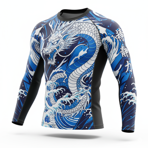 Camisetas de Manga Larga para Jiu Jitsu, Secado Rápido, para Fitness y Natación, con Logotipo Personalizado, para Hombre, Rashguard de BJJ - Product Image 6