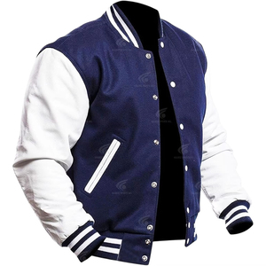 Chaqueta de Invierno Casual para Hombre, Estilo Letterman, Personalizable, con Mangas Regulares, Cálida, Impermeable y Transpirable, para Uso Diario - Product Image 1