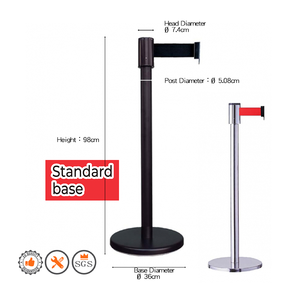 Système de contrôle de file d'attente gris PB6013 de haute qualité adapté à la colonne de zone d'attente et à la ceinture de sécurité rétractable - Product Image 4