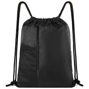 2025 Wholesale Custom Logo Printed <b>Training</b> Drawstring <b>Backpack</b> Waterproof Polyester Gym Sack Cotton Lining Apparel - Product Image 1