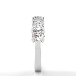 Bague de mariage élégante en or 14 carats avec 7 diamants ovales de laboratoire, vente en gros OEM, fabricant international de bijoux - Product Image 3