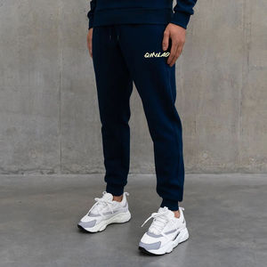 Usine en gros personnalisable polaire survêtement hommes pantalons d'hiver haute qualité lâche polaire dos tissu 100% coton - Product Image 2