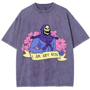 Camisetas de lavado ácido de verano para hombre Loose Fit Boxy Fit 100% algodón Tops Stone Wash Design Precio bajo - Product Image 4