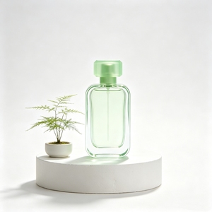 Al por mayor, desde almacén en EE. UU., botella de perfume de lujo cuadrada de 100 ml, fragancia EDP EDT de larga duración (12h), pulverizador impreso P-1345 de vidrio. - Product Image 2