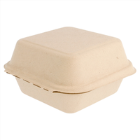 Conteneur en bagasse en forme de coquille Bioloza, 500 unités, boîte à sandwich jetable, micro-ondable, étanche, biodégradable, sans BPA, durable
