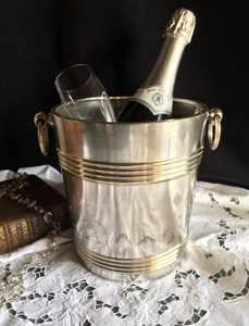 Seau à glace de style campagnard en aluminium argenté de haute qualité pour accessoires de vin de fête, vente en gros - Product Image 3