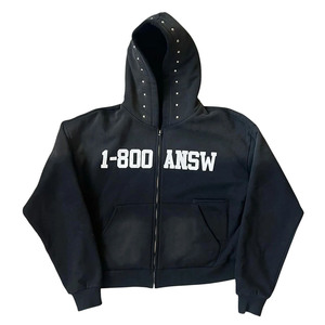 เสื้อฮู้ดดี้สั่งทำ ปักลายเงา หรูหรา ขายดี บริการ OEM แบบกำหนดเอง เสื้อฮู้ดดี้สีตามสั่งสำหรับผู้ชาย - Product Image 6