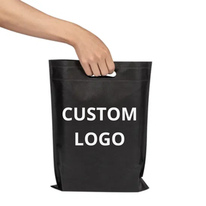 Custom Pink Nonwoven Shopping <b>Bag</b> with Patch Handle Reusable for Business Gift Use - Product Image 4