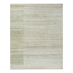 Alfombra de Lana Anudada a Mano Blythe Verde IA-1836, Rectangular, con Patrón Abstracto, para Sala de Estar, Hecha a Mano para Uso Doméstico - Product Image 1