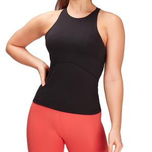 Venta al por mayor de alta calidad Spandex algodón entrenamiento músculo Yoga gimnasio Fitness entrenamiento señoras camisetas sin mangas - Product Image 3