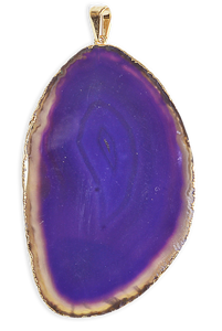 Colgantes de rebanada de ágata, joyería original de Brasil - Product Image 4